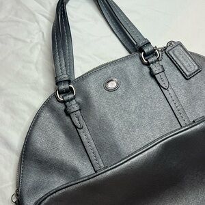 Elegant Gray Coach Purse